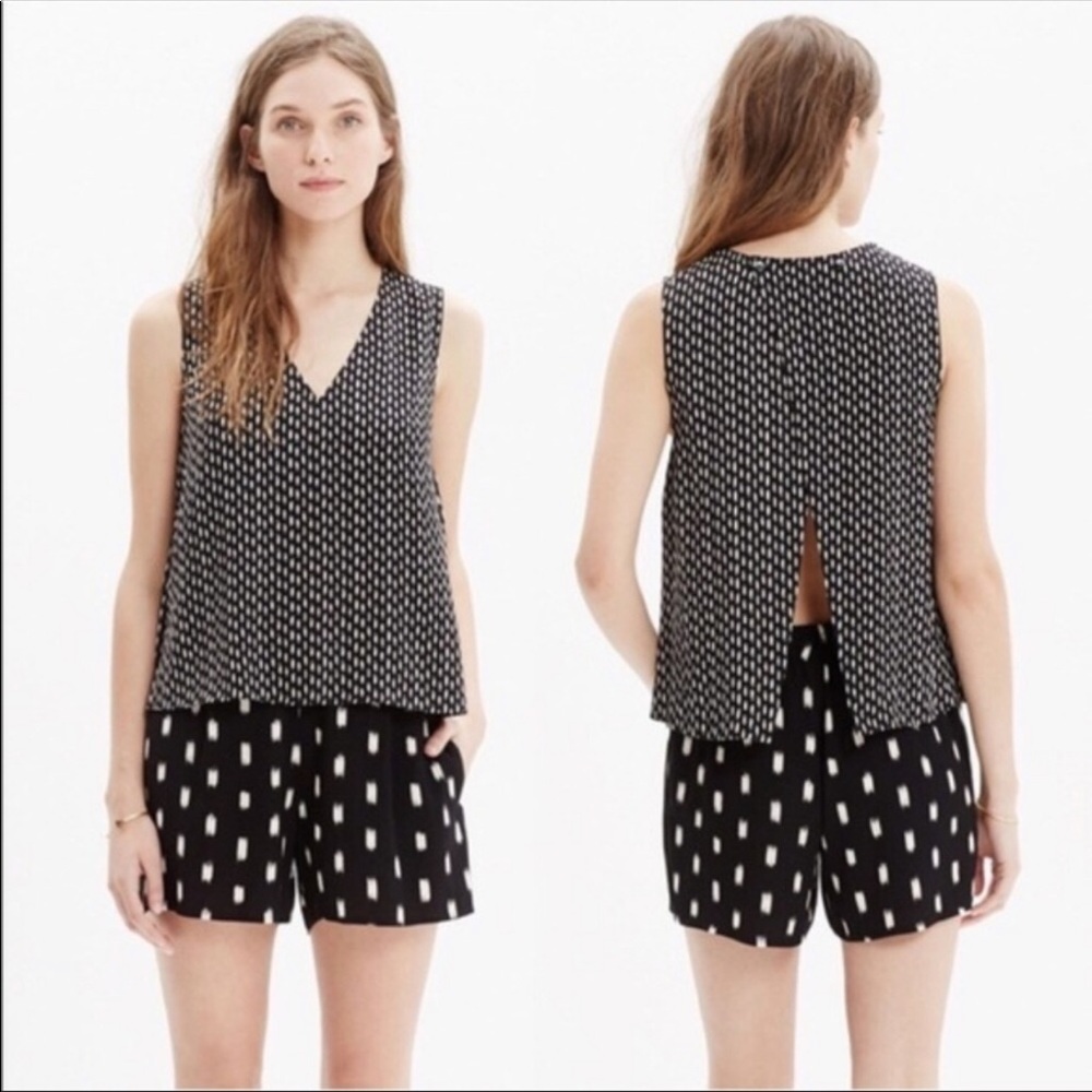 Madewell Breezy Overlay Romper in Ikat Brush